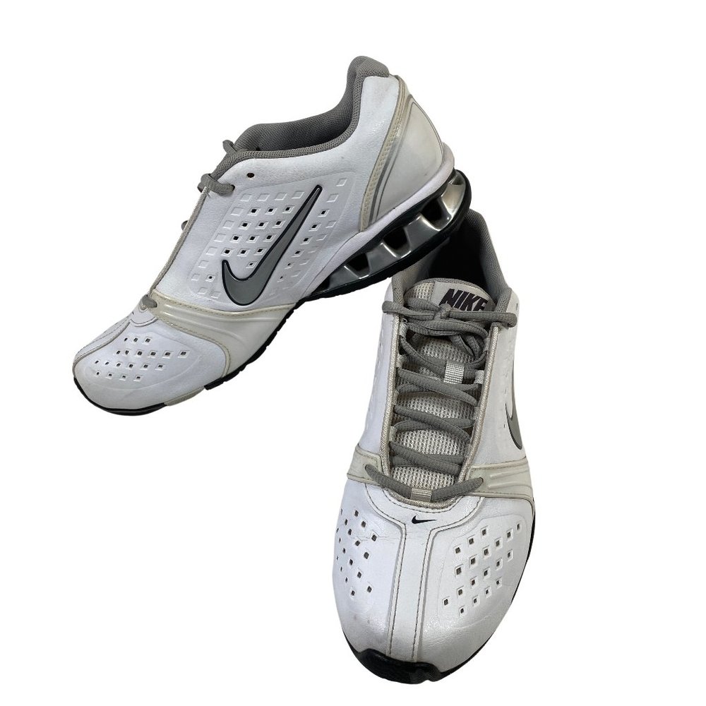 Nike Reax Rockstar 415355-103 White Silver Training Sneakers Running Shoes 9.5